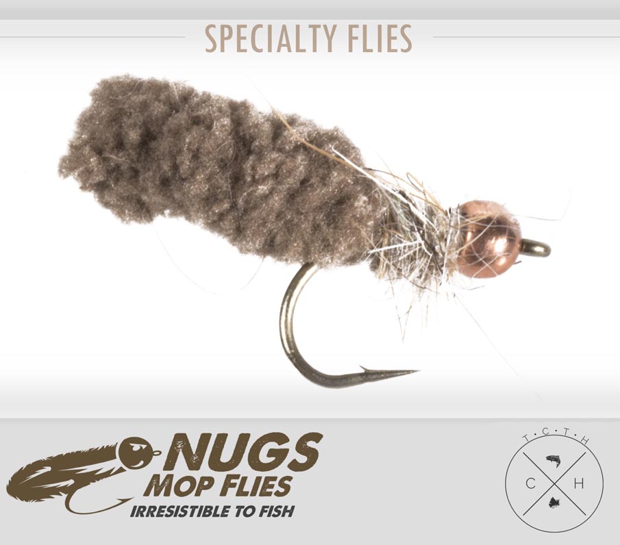 Nugs Dubbed Collar Mop Fly Beadhead - Chocolate Dun