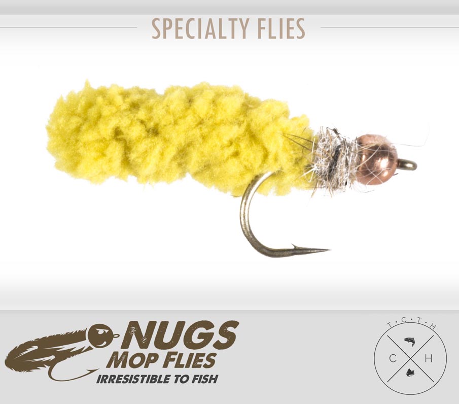 Nugs Dubbed Collar Mop Fly Beadhead - Light Olive