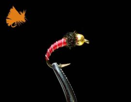 Red Beadhead Zebra Midge Fly